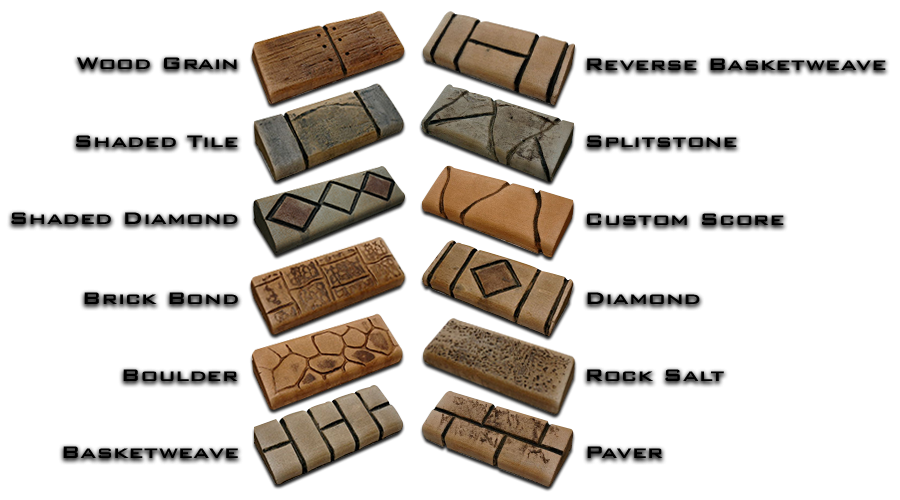 Custom Stamped Edging Samples